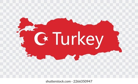Vector Turkish territory area on a transparent background with text, background