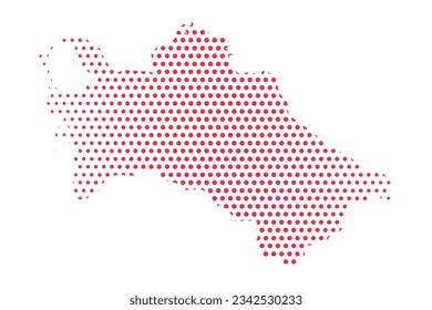 Vector Turkmenistan Dotted Map Illustration, can be used for business designs, presentation designs or any suitable designs.