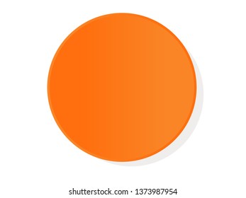 vector - turmeric spring summer color, circle button drop shadow on white background