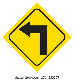 vector turn left traffic sign road sign Victor Art