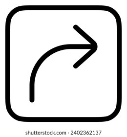 El vector gira el icono del chevron de flecha derecha. Perfecto para aplicaciones e interfaces web, infografías, presentaciones, marketing, etc.