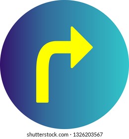 Vector Turn Right Icon
