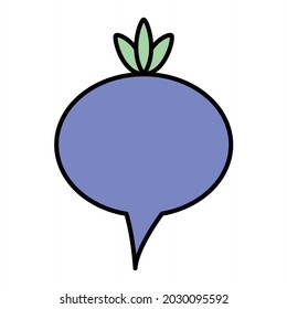 Vector Turnip Filled Outline Icon Design
