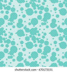 Vector turquoise circle pattern. Geometric background