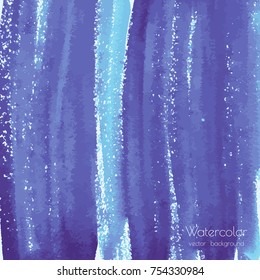 Vector turquoise navy blue, indigo watercolor texture background, dry brush stains, strokes, spots isolated on white. Abstract frame, place for text or logo. Acrylic hand painted gradient backdrop.