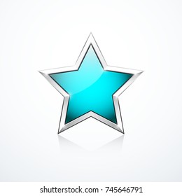 Vector turquoise star icon