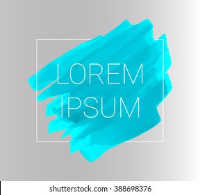 Vector turquoise stripes drawn with markers. Elements for design and background