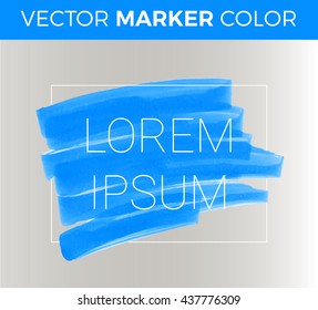 Vector turquoise stripes drawn with markers. Elements for design and background