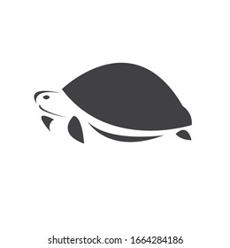 Vector of turtle Black design on a white background. Reptile. Animals. Sea creatures. illustration.
