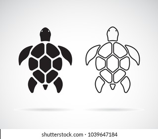 Vector of turtle design on a white background. Reptile. Animals. Easy editable layered vector illustration.