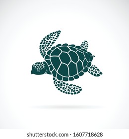 Vector of turtle design on a white background. Wild Animals. Underwater animal. Turtle icon or logo. Easy editable layered vector illustration.