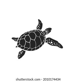 Vector of turtle design on a white background. Reptile. Animals. Easy editable layered vector illustration.