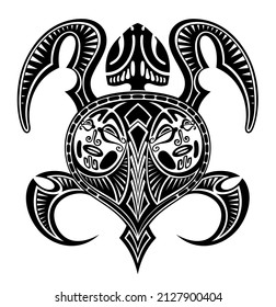 Vector of turtle design on white background.