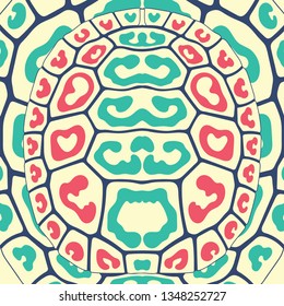 Vector turtle nature texture. Turtle-shell pattern. Colored  reptile background.Organic animal shapes . Tortoise trendy pattern. Cartoon exotic tortoiseshell spots.