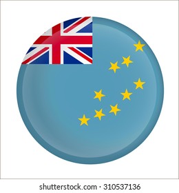 Vector - Tuvalu Flag Glossy Button