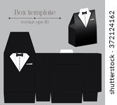 Vector tuxado box template on black color with format eps10.