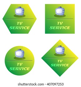 Vector tv colorful icon