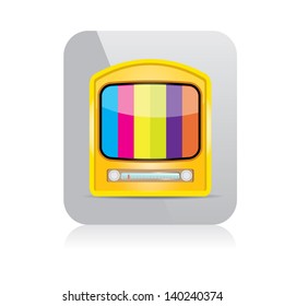 vector tv icon. online tv symbol. app icon