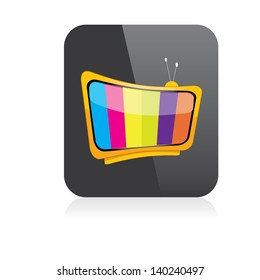 vector tv icon. online tv symbol. app icon