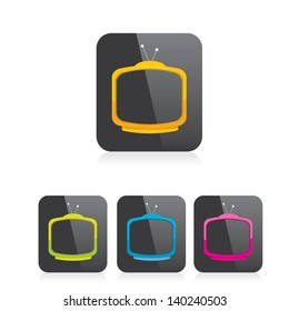 vector tv icon. online tv symbol. app icon