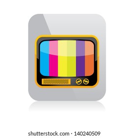 vector tv icon. online tv symbol. app icon