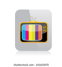 vector tv icon. online tv symbol. app icon