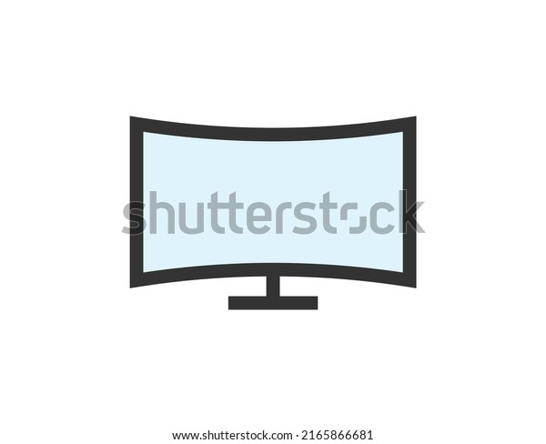 Vector tv icon set on white background,\
Isolated silhouettes television in flat\
style.