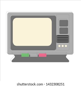 vector of tv old symbol icon
