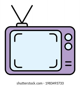 Vector Tv Outline Icon Design
