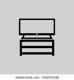 Vector TV stand icon - Vector