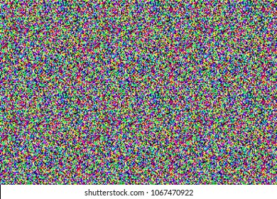 Vector TV VHS noise flickering. Colored grainy tileable noise effect of no signal.