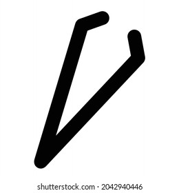 Vector Tweezers Glyph Icon Design
