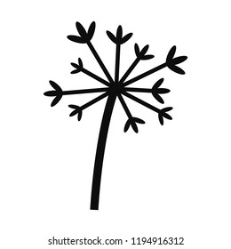 Vector Twig. Isolated Shape On White Background.