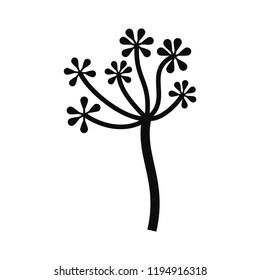 Vector Twig. Isolated Shape On White Background.