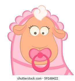 Vector Twin Baby isolated on a white background