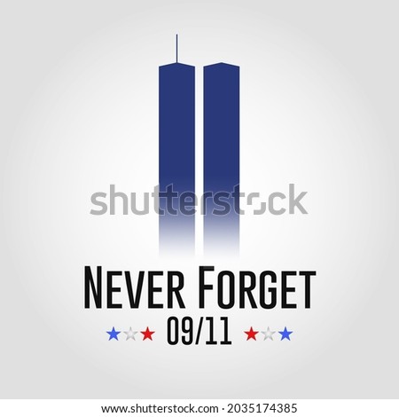 Vector Twin Towers World Trade Center  -  Homage to 9.11 - Never Forget