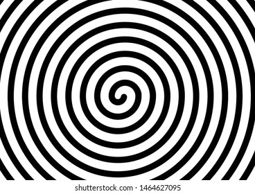 vector of  twisted circle black and white optical illusion