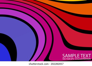 Vector twisted colorful  background illustration - Abstract rainbow color background template