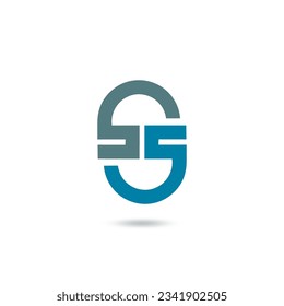 vector twisted letter S icon. letter s twist line logo