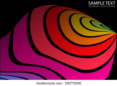 Vector twisted rainbow shades background  illustration - Shiny twisted vector rainbow colorful template
