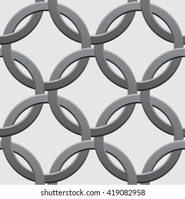 Vector Twisted  Rings Seamless Pattern Background. Wallpapers and Invitation Cards Decoration