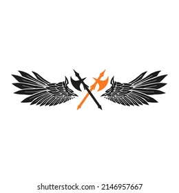 vector two axes with wings