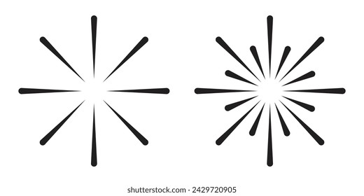Vektor Zwei schwarze Sonnenausbrüche Illustration