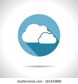 Vector two clouds icon. Eps10