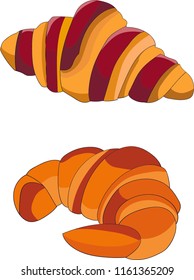 vector two croissants