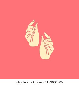 vector two hands silhouette concept	