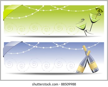 vector two header for new year