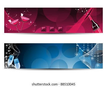 vector two header for new year
