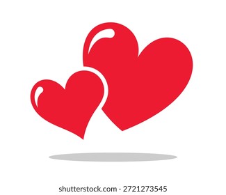 Vector Dos corazones Icon Symbol