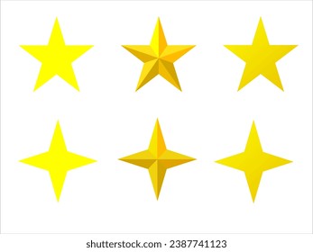 vector of two kinds of sparkling star shapes